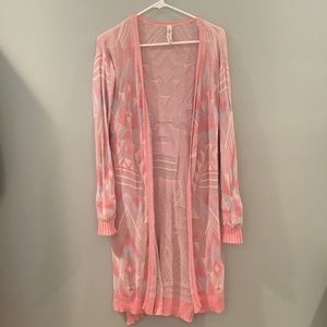 Pink Aeropostale Long Cardigan